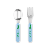 Personalized Green Gator Kids Fork & Spoon