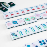 Green & White House Mahjong Tiles