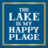 The Lake Is My Happy Place Paper Cocktail Beverage Napkins