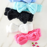Light Pink Plush Bow Headband