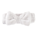 White Plush Bow Headband