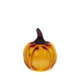 SMALL AMBER GLASS PUMPKIN