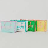 Hanalei Terry Green/Pink Beach Tote