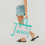 Hanalei Terry Pastel Pink/Teal Beach Tote