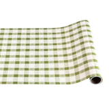 Moss Painted Check Paper Runner
