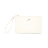 Personalized Monogram Printed Vegan Leather Wristlet