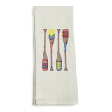 Wood Paddles White Flour Sack Tea Towel