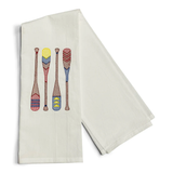 Wood Paddles White Flour Sack Tea Towel