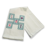 Mahjong Tiles White Flour Sack Tea Towel