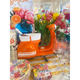 Orange Scooter Planter