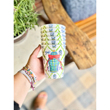 PLAID GINGER JAR REUSABLE CUP