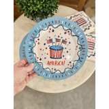 America! Birthday Melamine Plate
