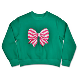 BOW SEQUINS SWEATSHIRT - MEDIUM