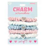 HEART CHARM SCRUNCHIE SET