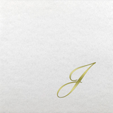 White Initial Linun Paper Beverage Napkins