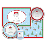Personalized Jolly St. Nick Kids Dinnerware Set