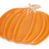 DIVIDED PUMPKIN CERAMIC PLATTER