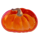 LUSTROUS ORANGE PUMPKIN CERAMIC PLATE