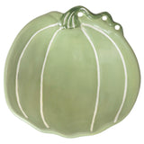 WHITE AND GREEN PUMPKIN CERAMIC BOWL - LARGE