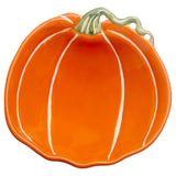 ORANGE AND WHITE PUMPKIN CERAMIC BOWL LARGE