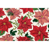 Festive Poinsettias Paper Placemats