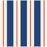 Navy & Red Awning Stripe Paper Beverage Napkins