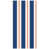 Navy & Red Awning Stripe Paper Guest Napkins