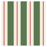 GREEN & RED AWNING STRIPE BEVERAGE NAPKIN