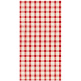 RED PAINTED CHECK GUEST NAPKIN