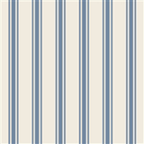 Cornflower Blue Linen Stripe Paper Beverage Napkins