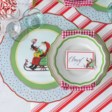 DIE-CUT OLD ST. NICK SLEIGH PAPER PLACEMATS