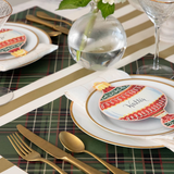 Gold Classic Stripe Paper Table Runner