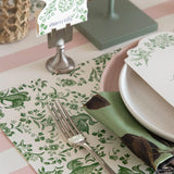 GREEN REGAL PEACOCK PAPER PLACEMATS