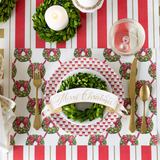 HOLIDAY WREATH LATTICE PAPER PLACEMATS