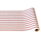 Red Linen Stripe Paper Table Runner