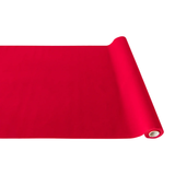 RED FLOCKED TABLE RUNNER