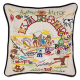 KANSAS HAND EMBROIDERED PILLOW
