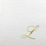 White Initial Linun Paper Beverage Napkins