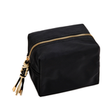 Black Jet Large Boxy Zip Pouch