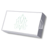 Henley Watercolor Monogram List - White With Holder