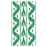 Green Ikat Linen-Feel Paper Dinner Napkins/ Guest Towels
