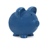 Large Dark Blue Piggy Bank