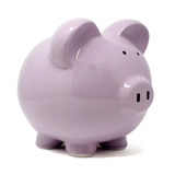Large Lavender Piggy Bank