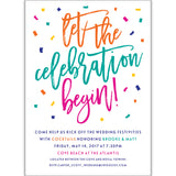 LETS THE CELEBRATION BEGIN INVITATIONS