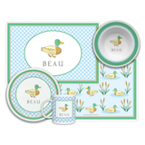 Personalized Lucky Duck Kids Dinnerware Set
