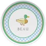 Personalized Lucky Duck Kids Plate