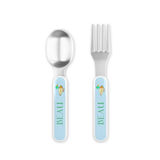Personalized Lucky Duck Kids Fork & Spoon