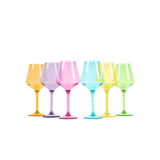 Bright Pastel Orange Acrylic Stemmed Wine Glass
