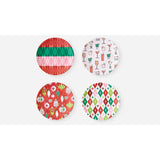 HOLIDAY CHEERS MELAMINE 6" PLATES SET of FOUR