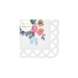 Basketweave Floral Small Paper Napkins